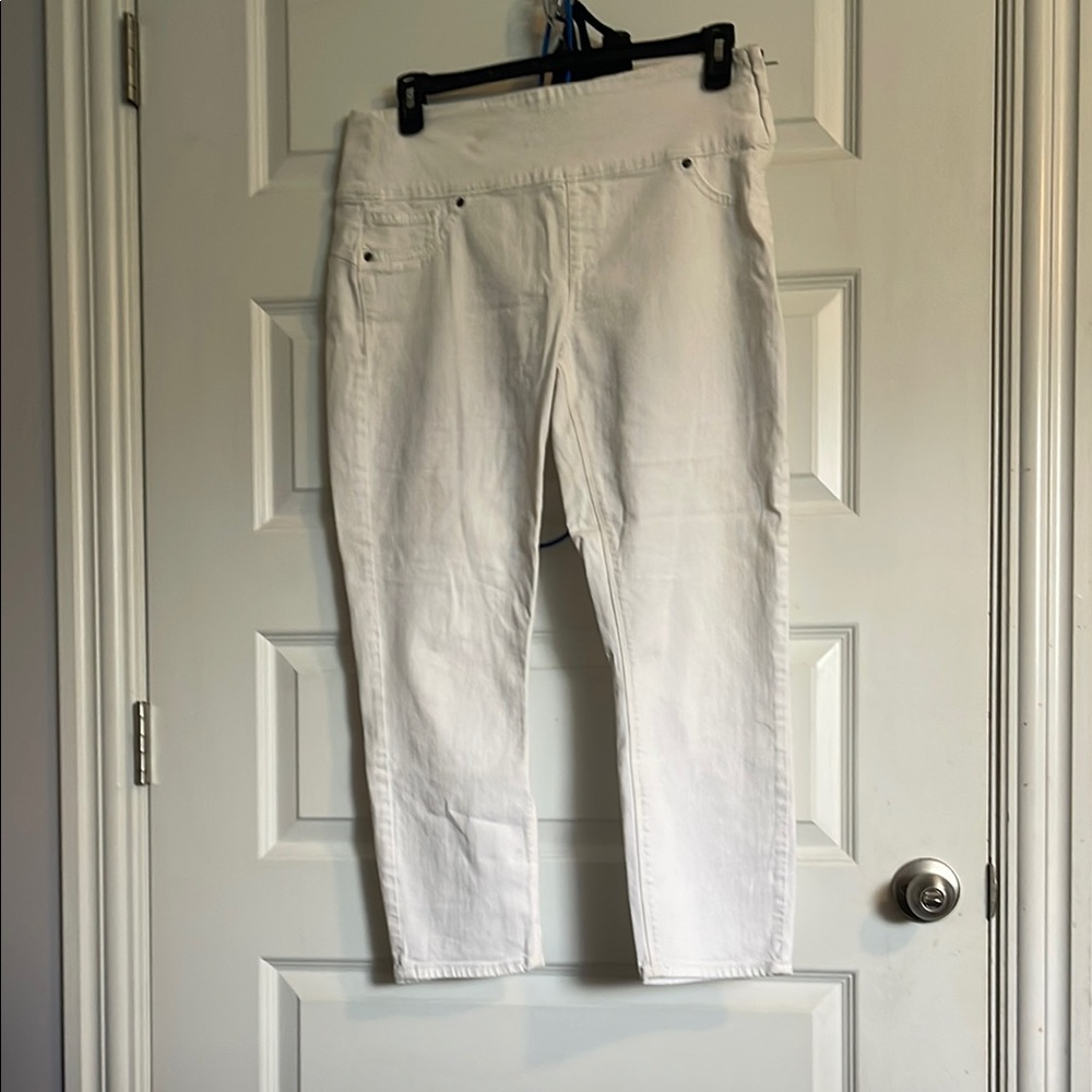 SPANX White Ankle Cropped Jeans